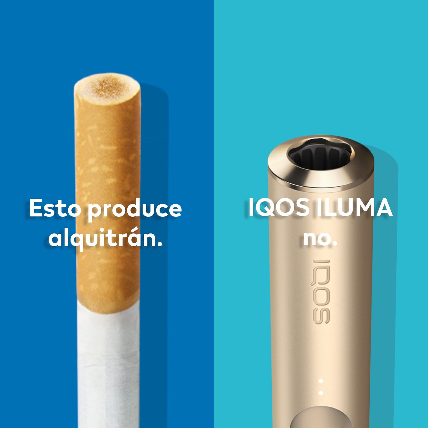 Un cigarrillo produce alquitrán. IQOS no.